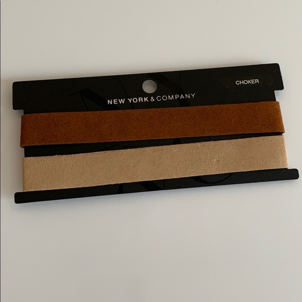 New York & Co. 2 pcs. Choker (light/dark brown)